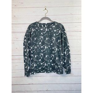 Fabletics Burnout Crewneck Sweater Grey XS